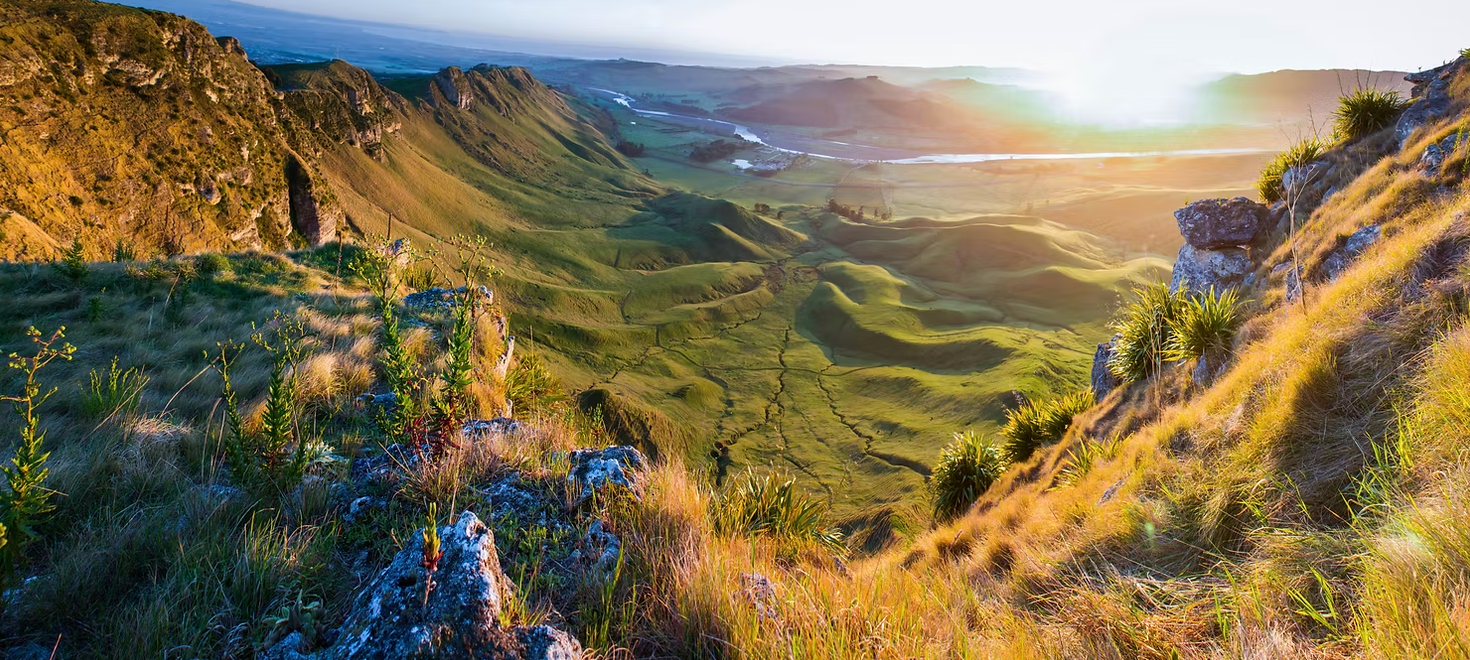 Green mountain ranges