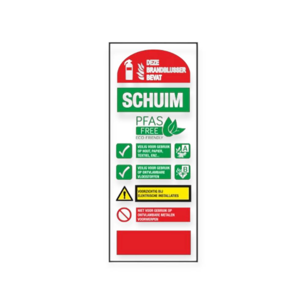 gebruiksaanwijzing pfas schuimblusser pictogram