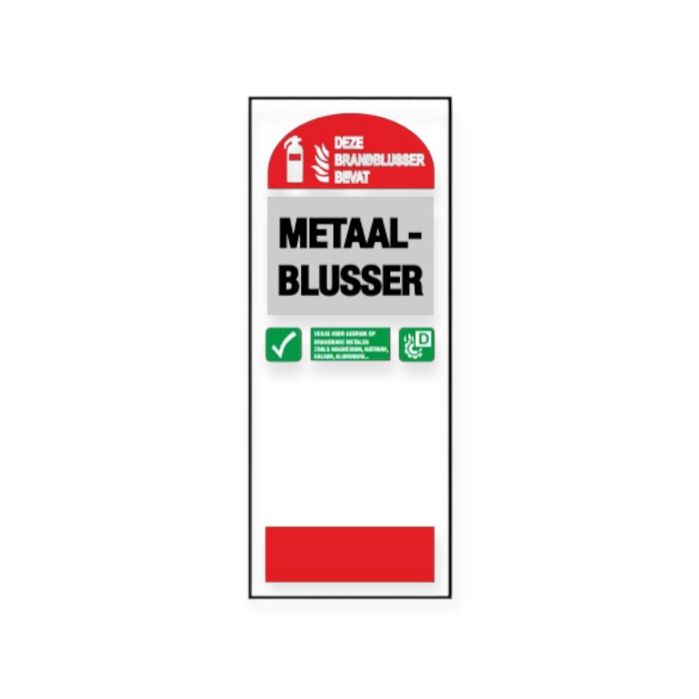 gebruiksaanwijzing metaalblusser pictogram