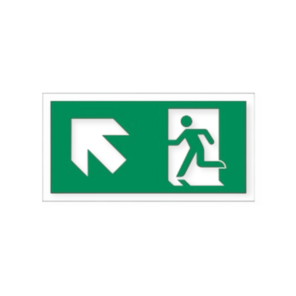 vluchtweg links boven pictogram