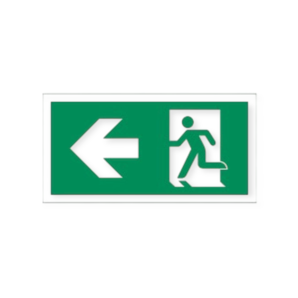 vluchtweg links pictogram