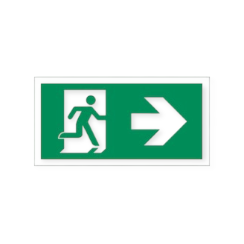 vluchtweg rechts pictogram