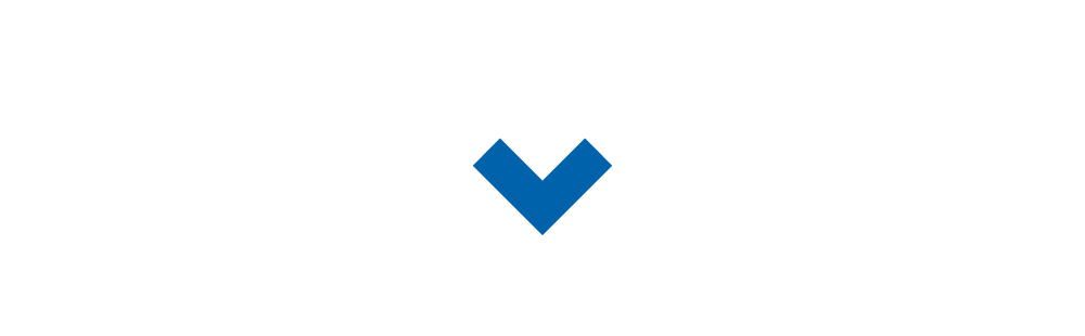 Blue chevron icon on white background.