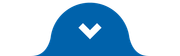 Blue stylized bell shape with white chevron.
