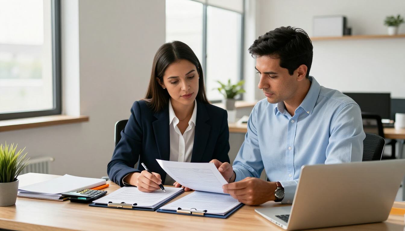 Empresario revisando obligaciones tributarias para pymes en Colombia