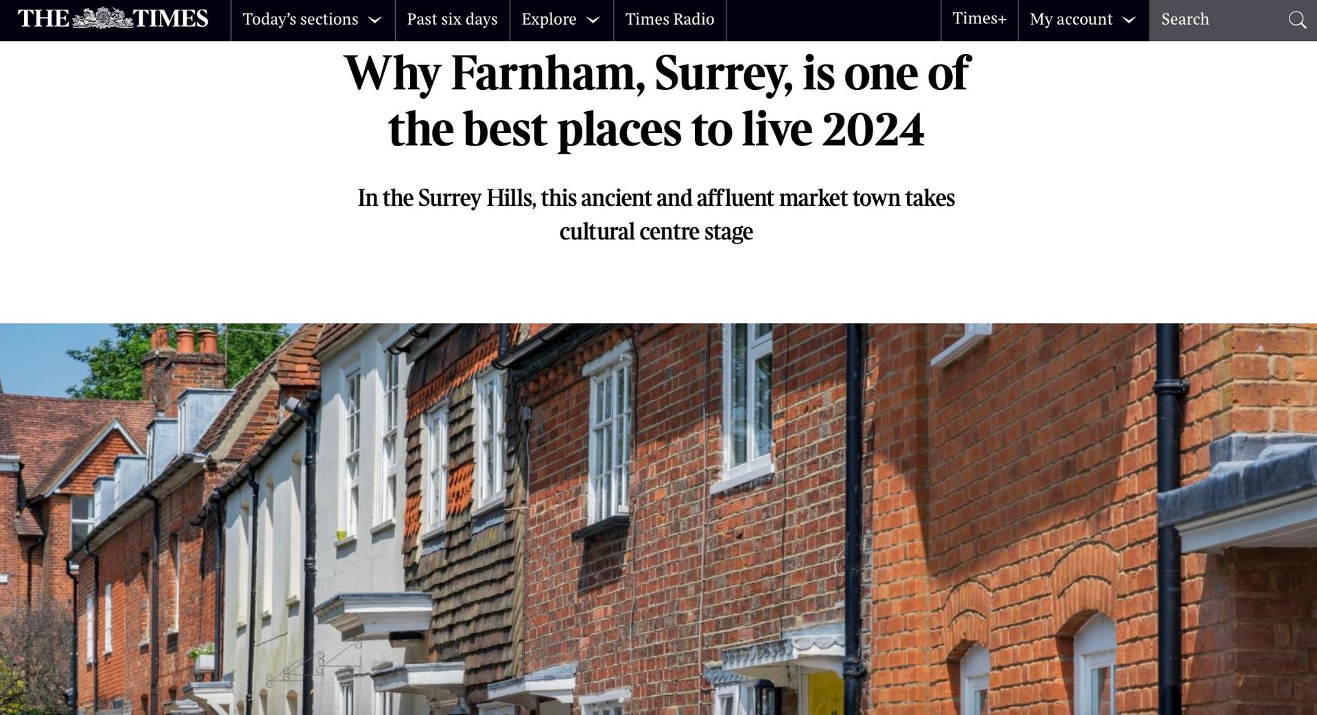 Farnham one of the best places to live and work in 2024
