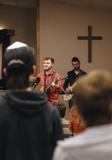Worship music style combining modern instruments with great hymns of the faith, both traditional and modern.