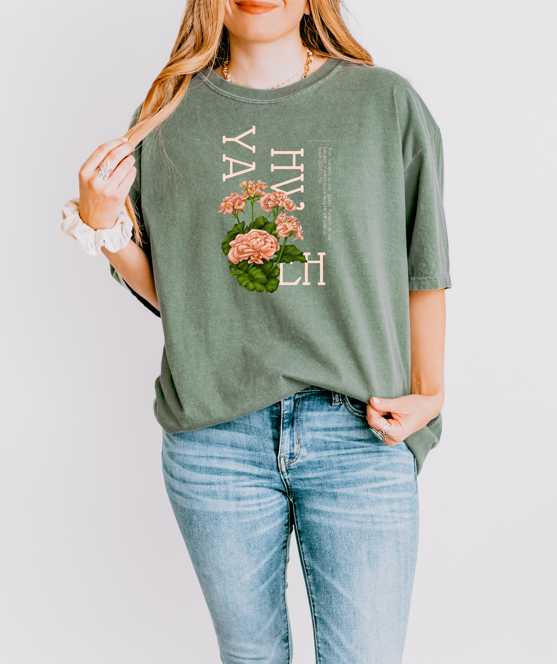 Yahweh Floral | Comfort Colors Tee