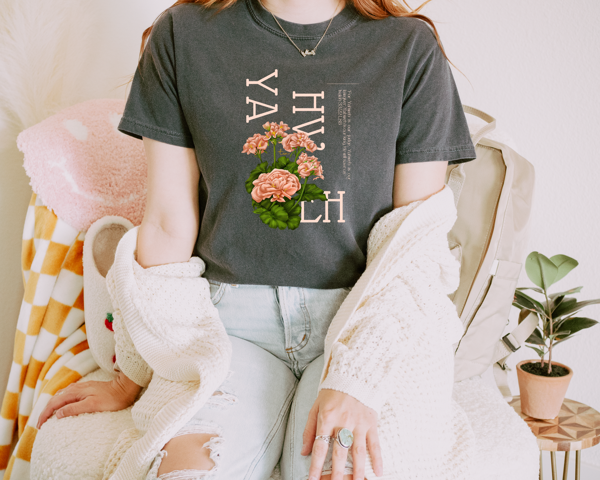 Yahweh Floral | Comfort Colors Tee