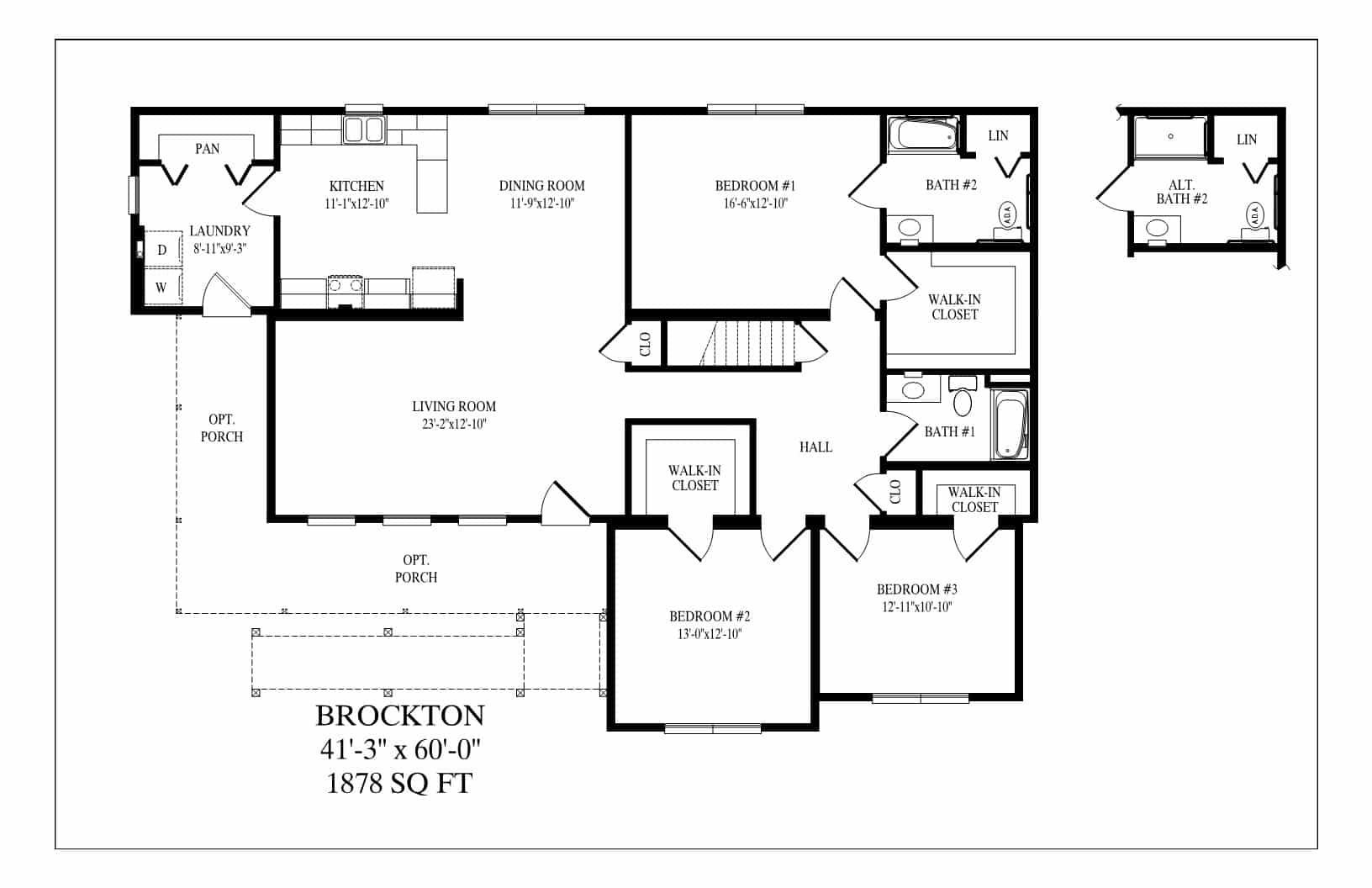 A black and white floor plan of a house.