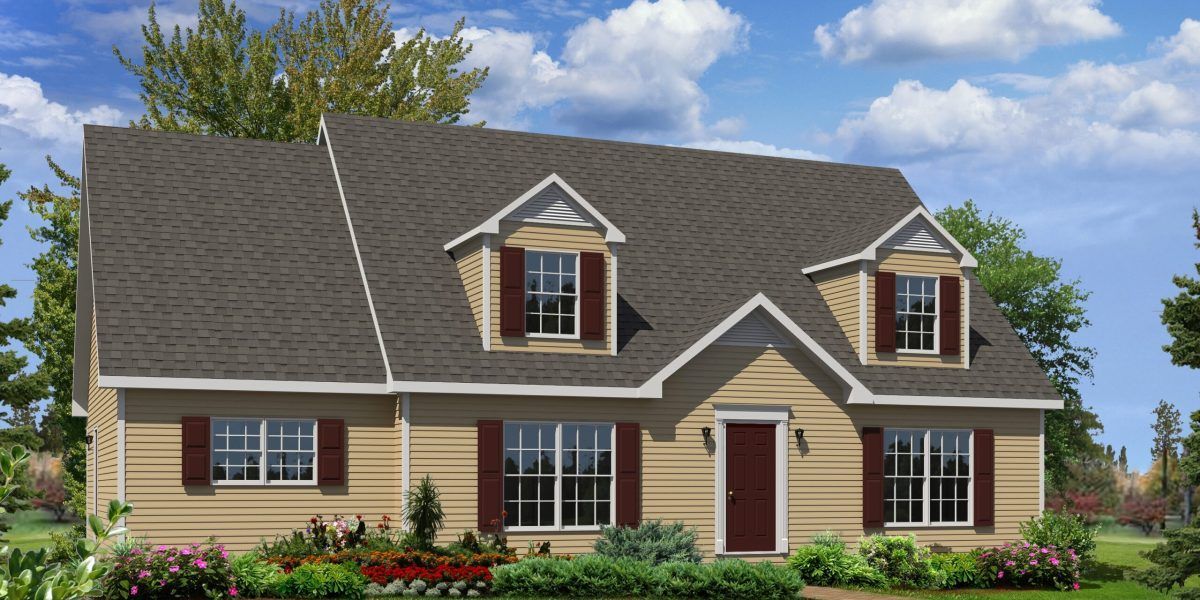 An artist 's impression of a house with a gray roof