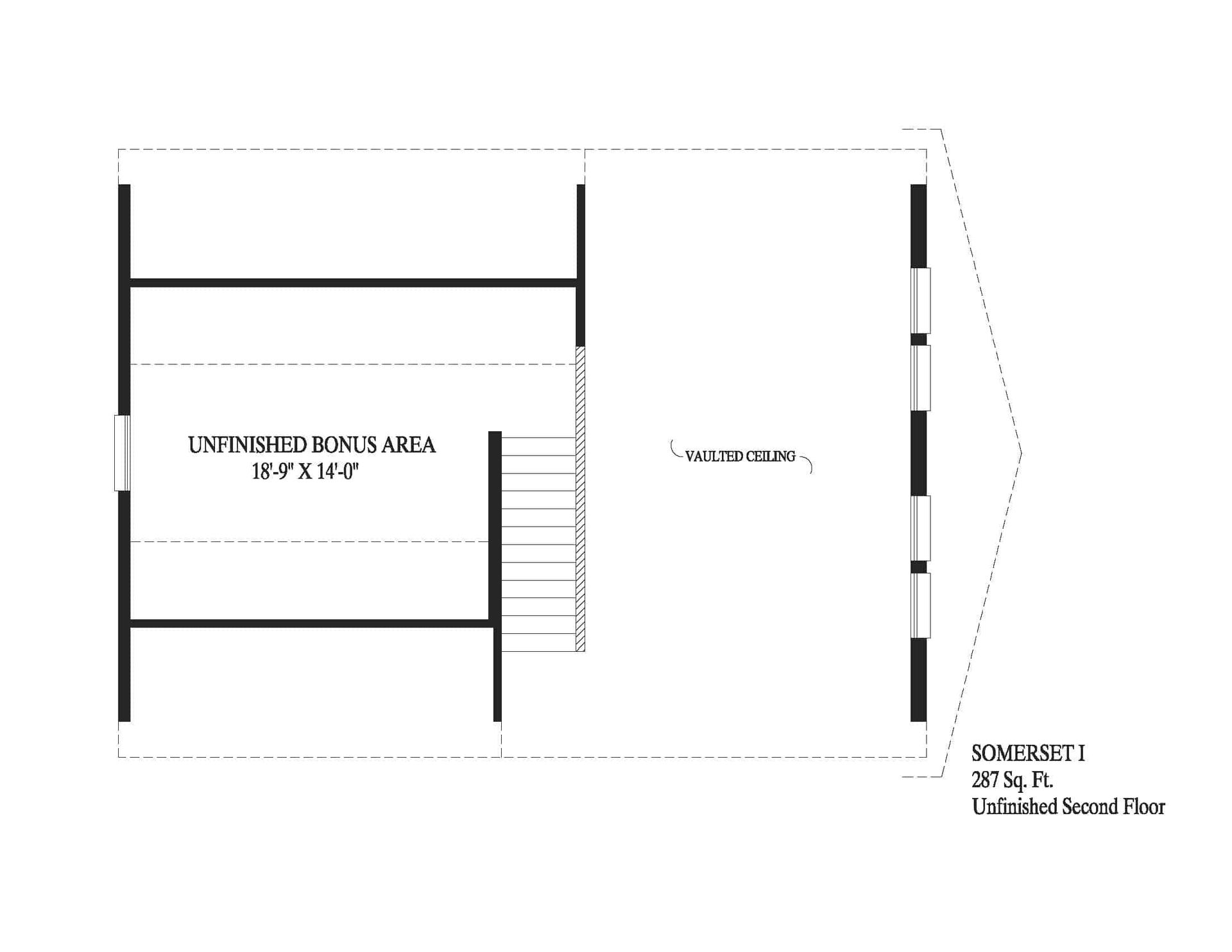 Black-and-white site plan showing a shaded area, stairs, and adjacent street/sidewalk label.