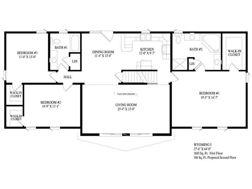 Black-and-white house floor plan showing multiple rooms, hallways, and labeled spaces.