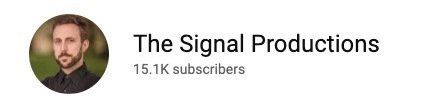A logo for the signal productions with a picture of a man in a circle.