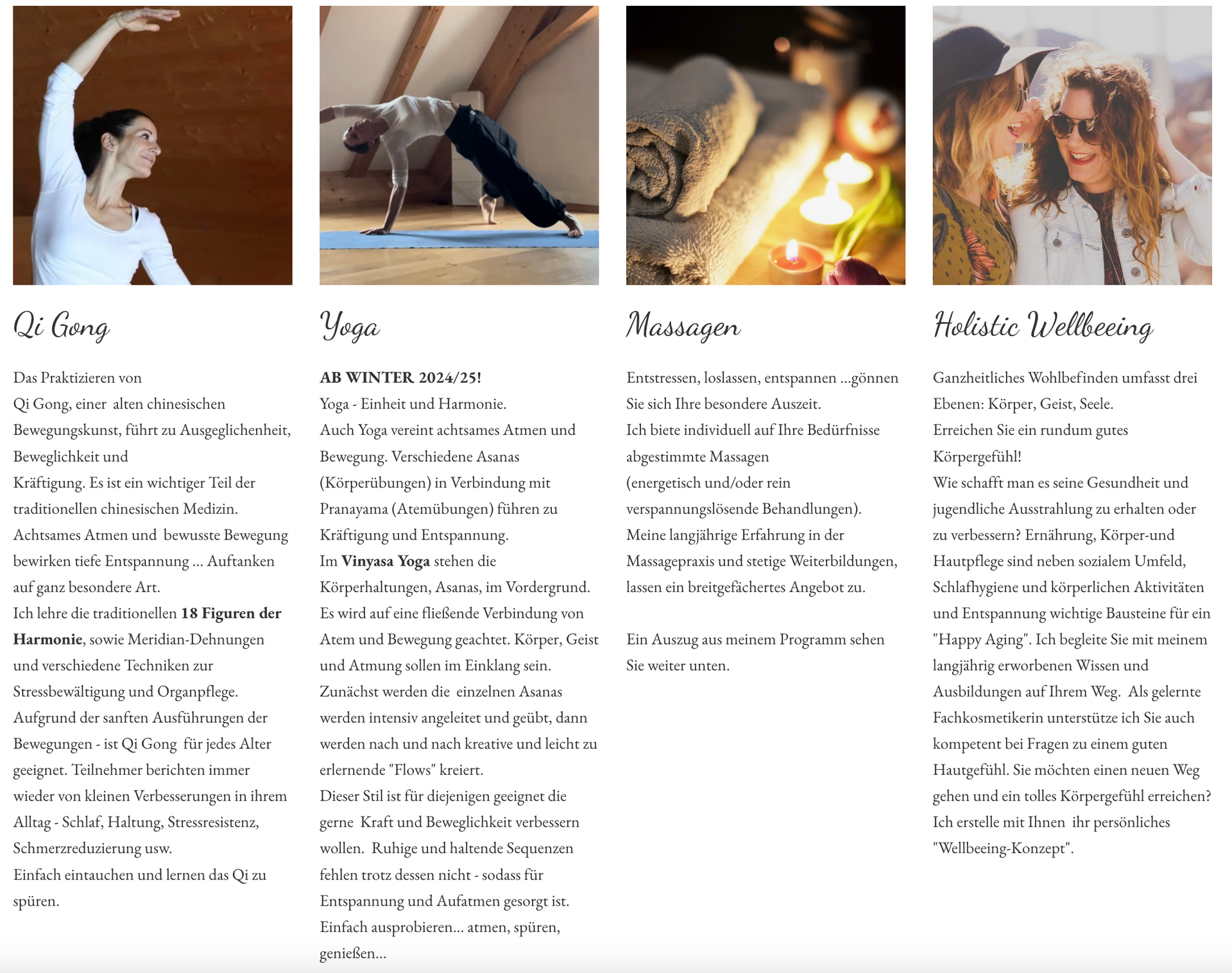 Yoga, Qi Gong, Massage Harmonie in Bewegung im Gut Straßkirchen bei Passau