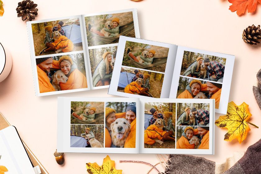 Sunflower-themed photo collage with baby pictures and floral decorations on a white background