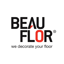 Beauflor logo with black text and a red accent, 