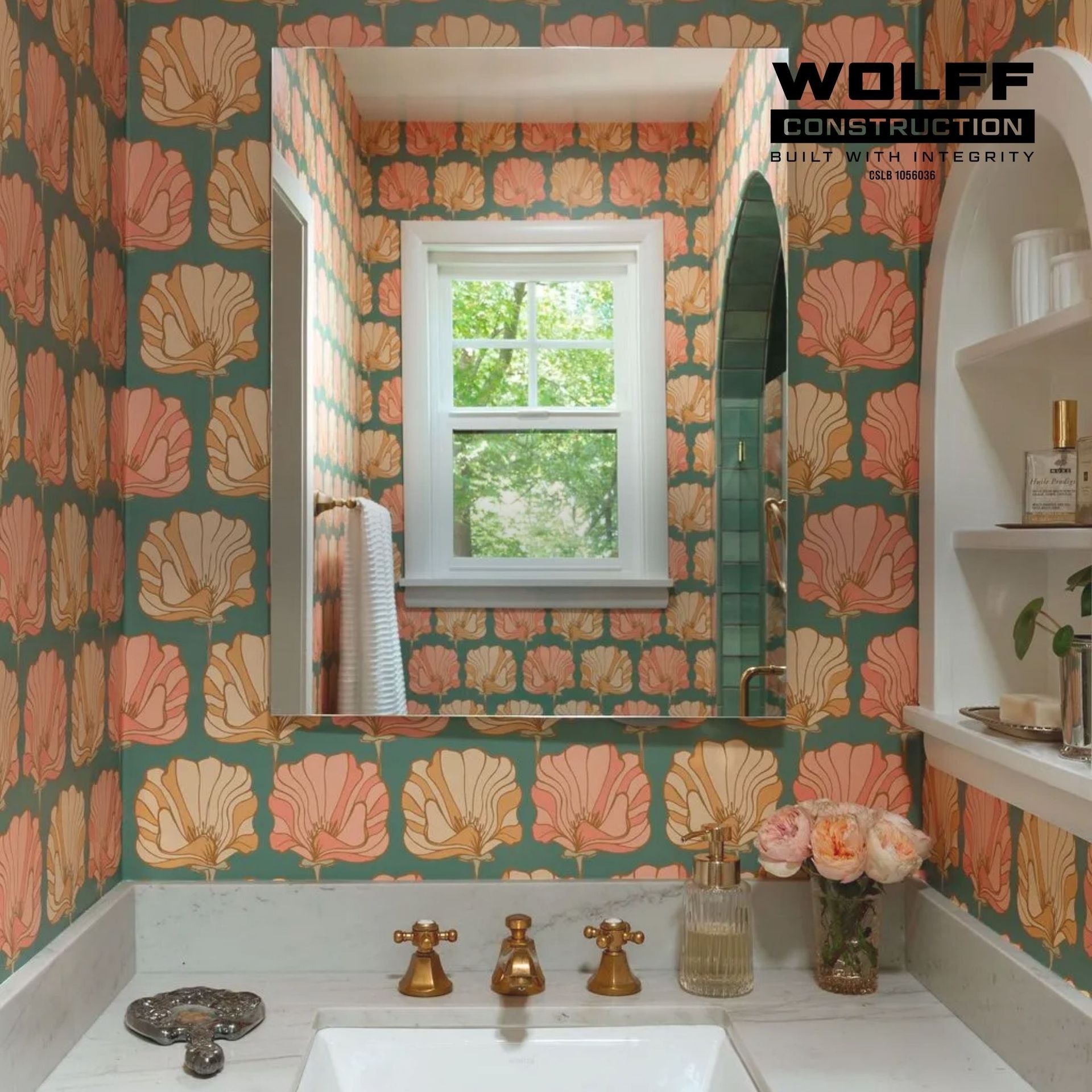 Wolff Construction team completing a luxury bathroom addition in Granite Bay, CA — best bathroom contractors in Placer County.