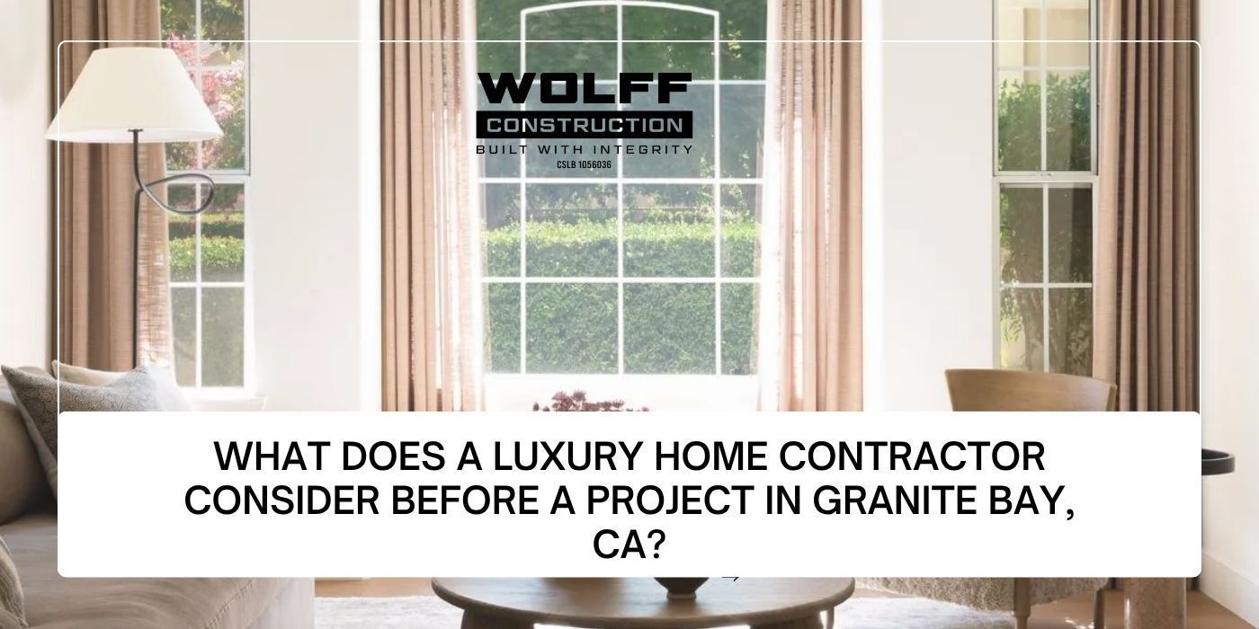 Bright, upscale living room interior by Wolff Construction, a luxury home contractor in Granite Bay.