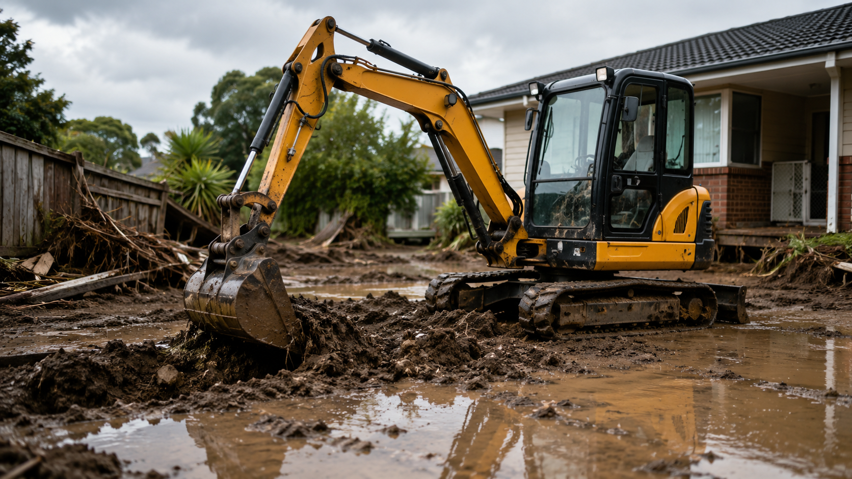Flood claim excavation