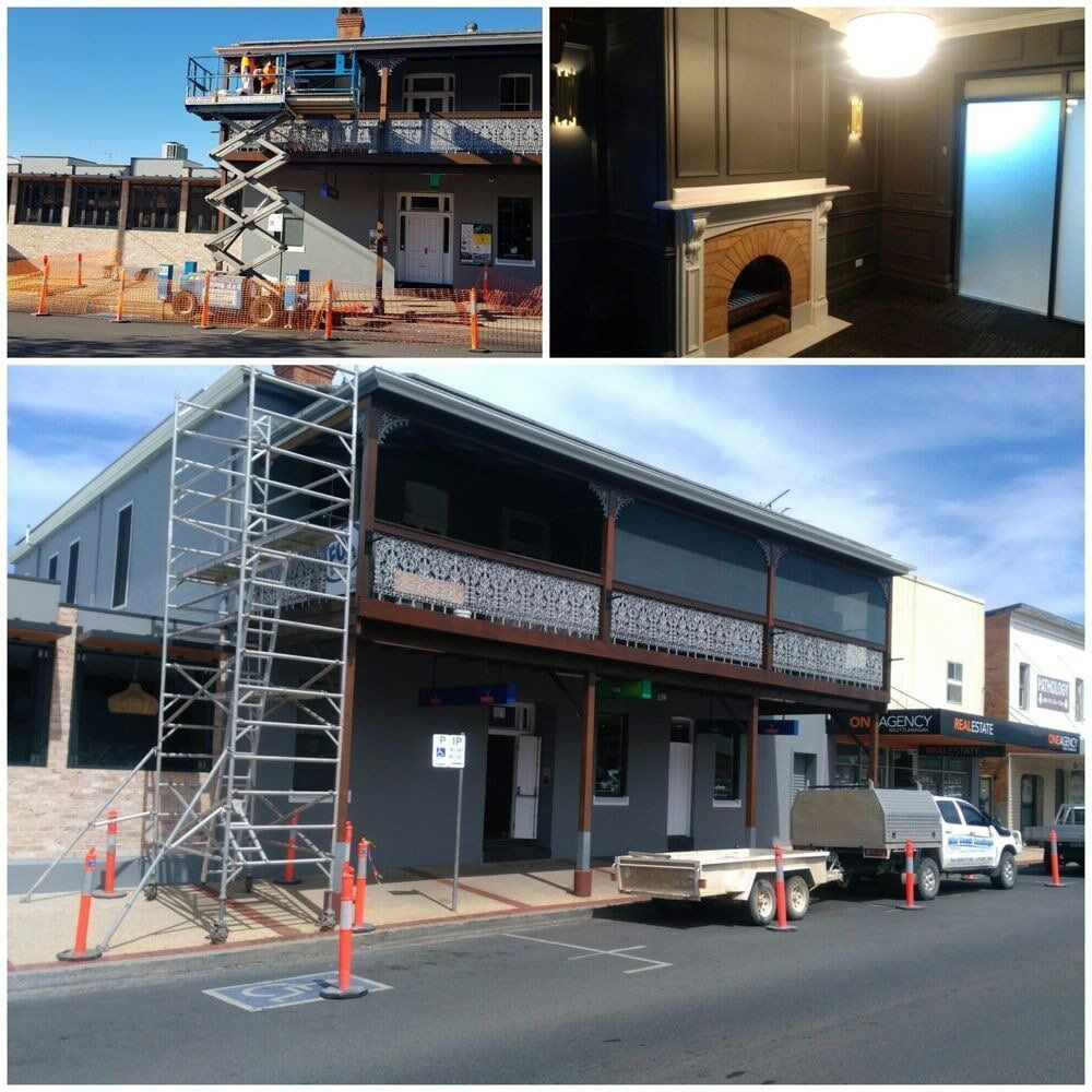 A Truck Is Parked In Front Of A Building Under Construction — Mid Coast Coatings In Kempsey, NSW