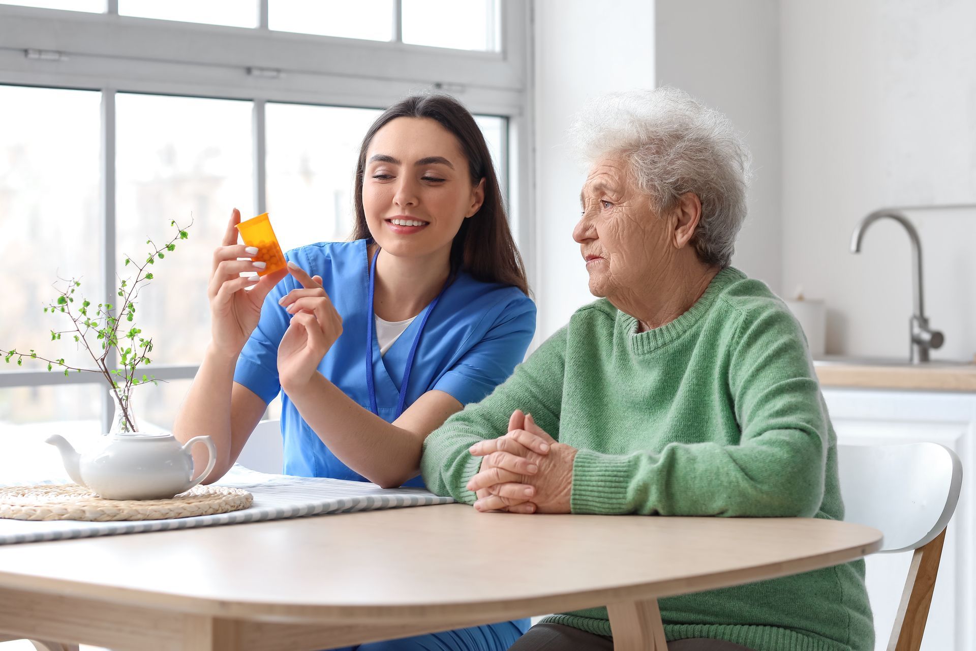 explaining medication to patient