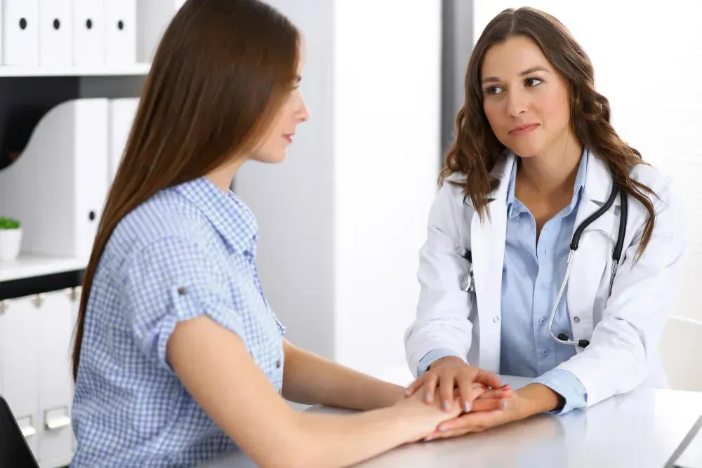 Pregnancy checkup with a fertility specialist at Precision IVF in Dallas