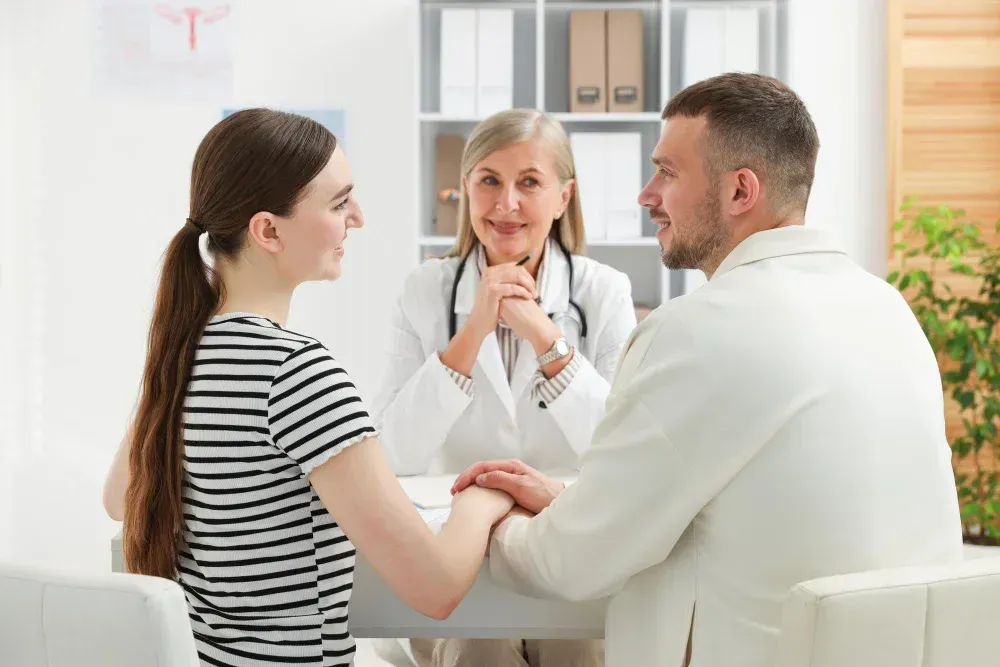 Pregnancy checkup with a fertility specialist at Precision IVF in Dallas