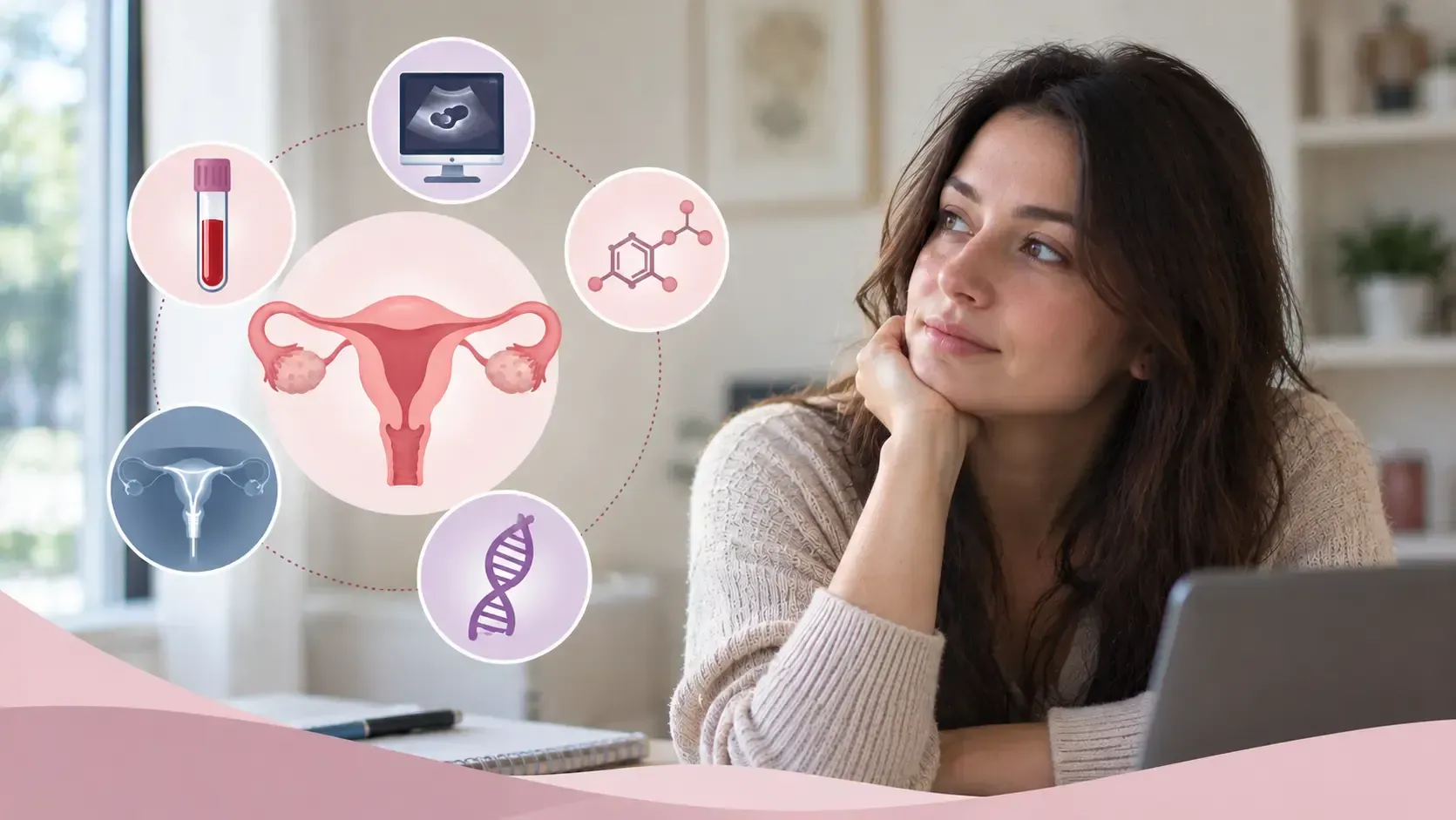Fertility testing for women and reproductive health evaluation