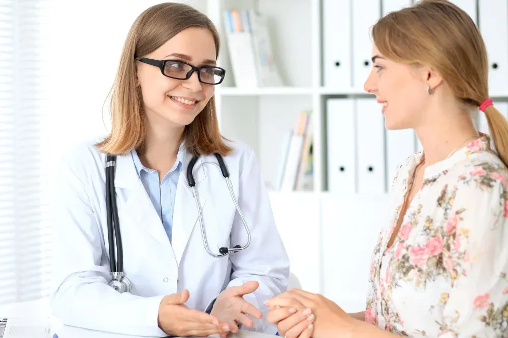 Pregnancy checkup with a fertility specialist at Precision IVF in Dallas