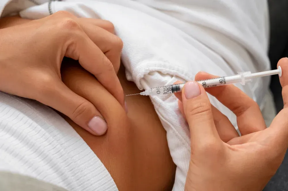 couple after needle free IVF treatment