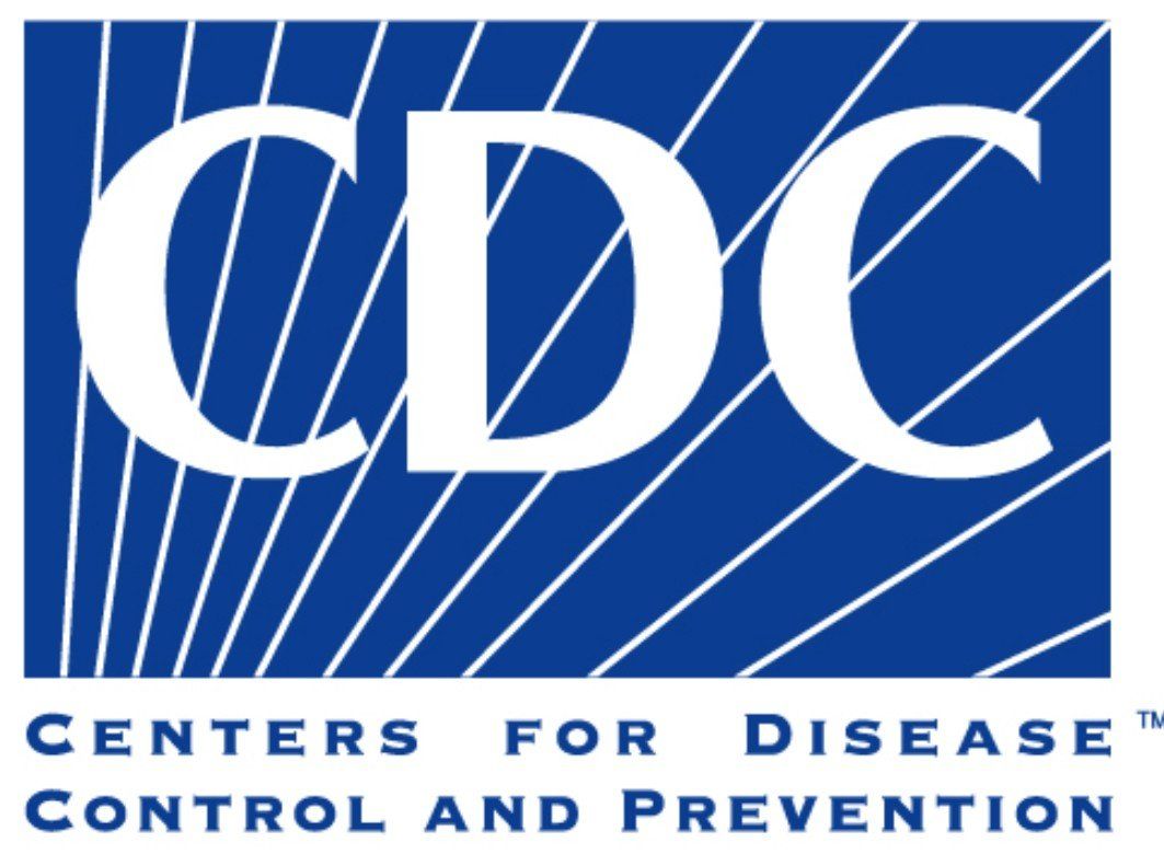 CDC logo: White text