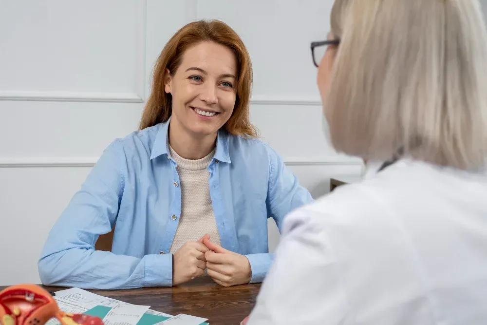 Patient consulting with a fertility specialist about PRP fertility treatment at Precision IVF