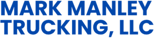 MARK MANLEY TRUCKING, LLC logo in blue text on a white background