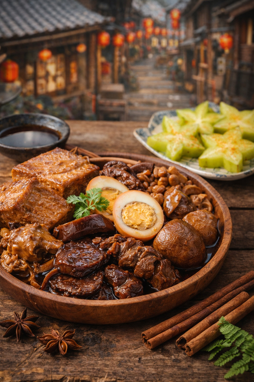 Taiwanese braised food platter