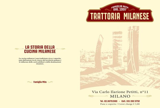 menù trattoria