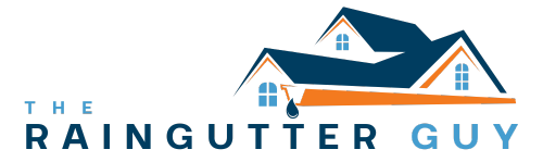 A logo for a company called the raingutter guy