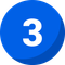 Blue circle with a white number 3 and a darker blue shadow accent