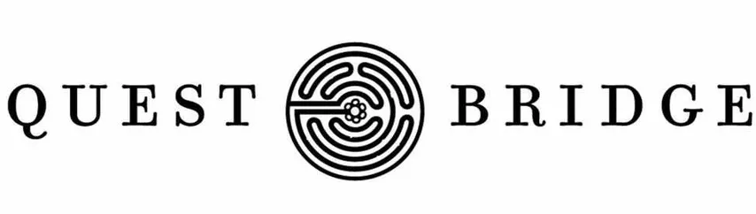 Quest Bridge logo in black text with a circular maze-like emblem between the words.