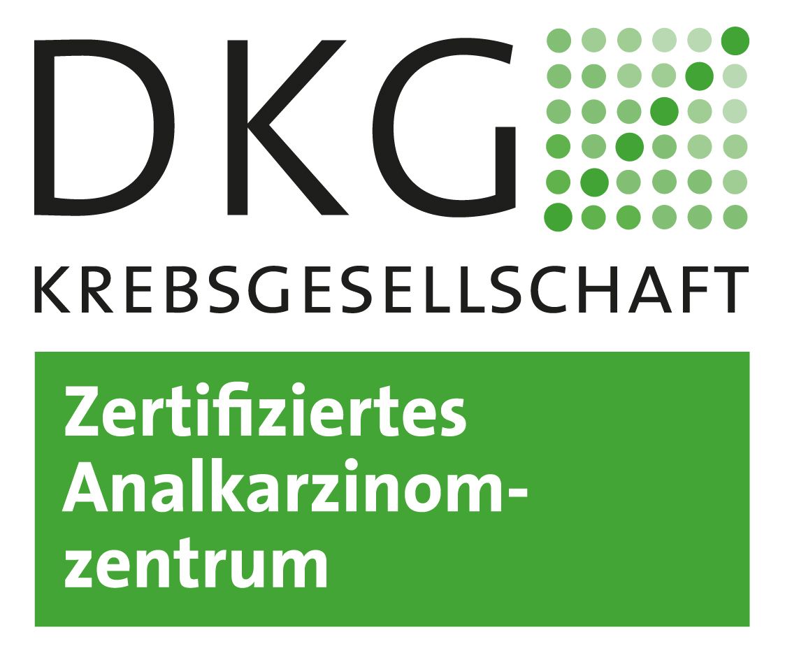 Ein Logo für ein Unternehmen namens DKG Krebsgesellschaft
