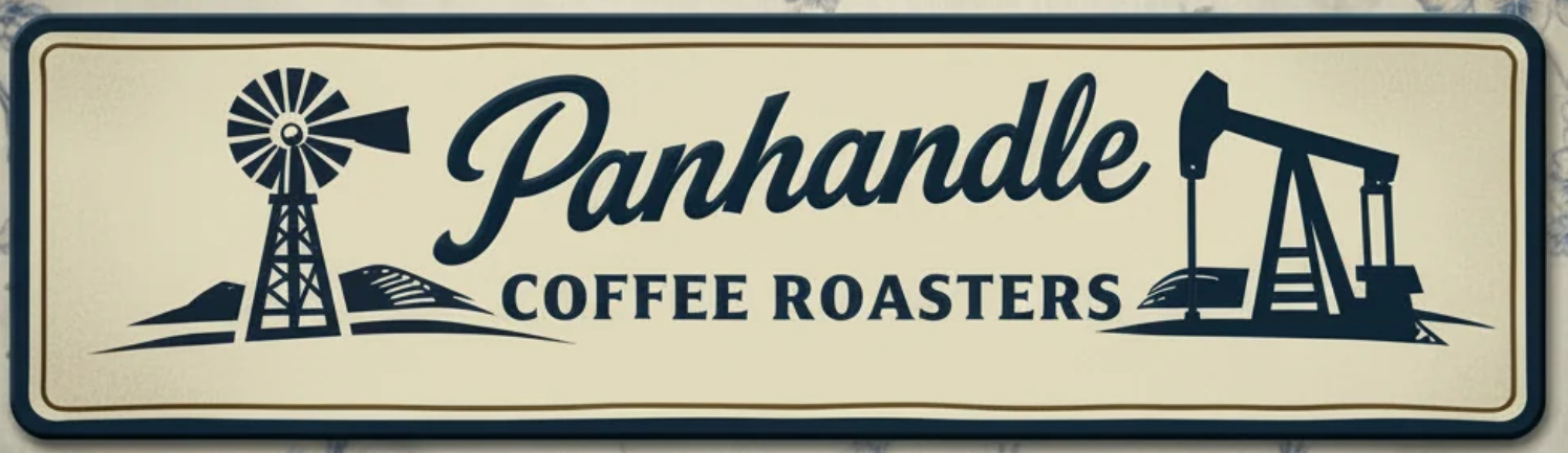 Milk River Coffee logo in navy and cream with stylized script and banner design