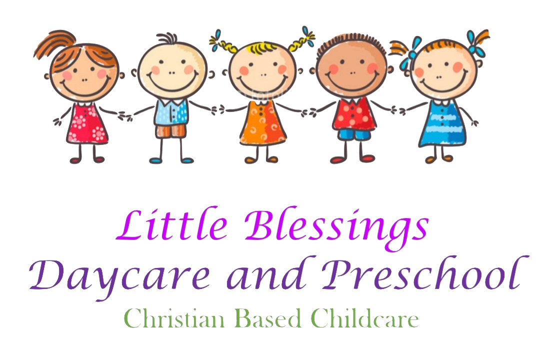 A logo for little blessings daycare and preschool