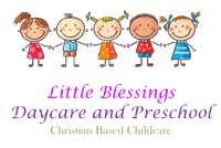A logo for little blessings daycare and preschool
