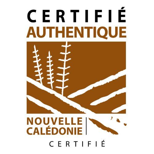 A logo that says certifie authentique nouvelle caledonie certifie