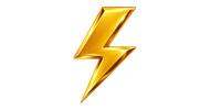 Gold lightning bolt icon on a white background