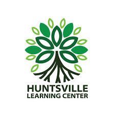 Huntsville Learning Center logo with green tree made of leaves on white background