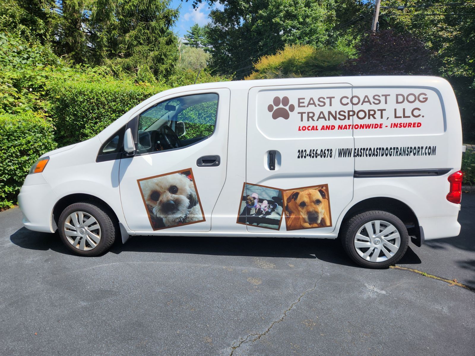 East Coast Dog Transport Service Van