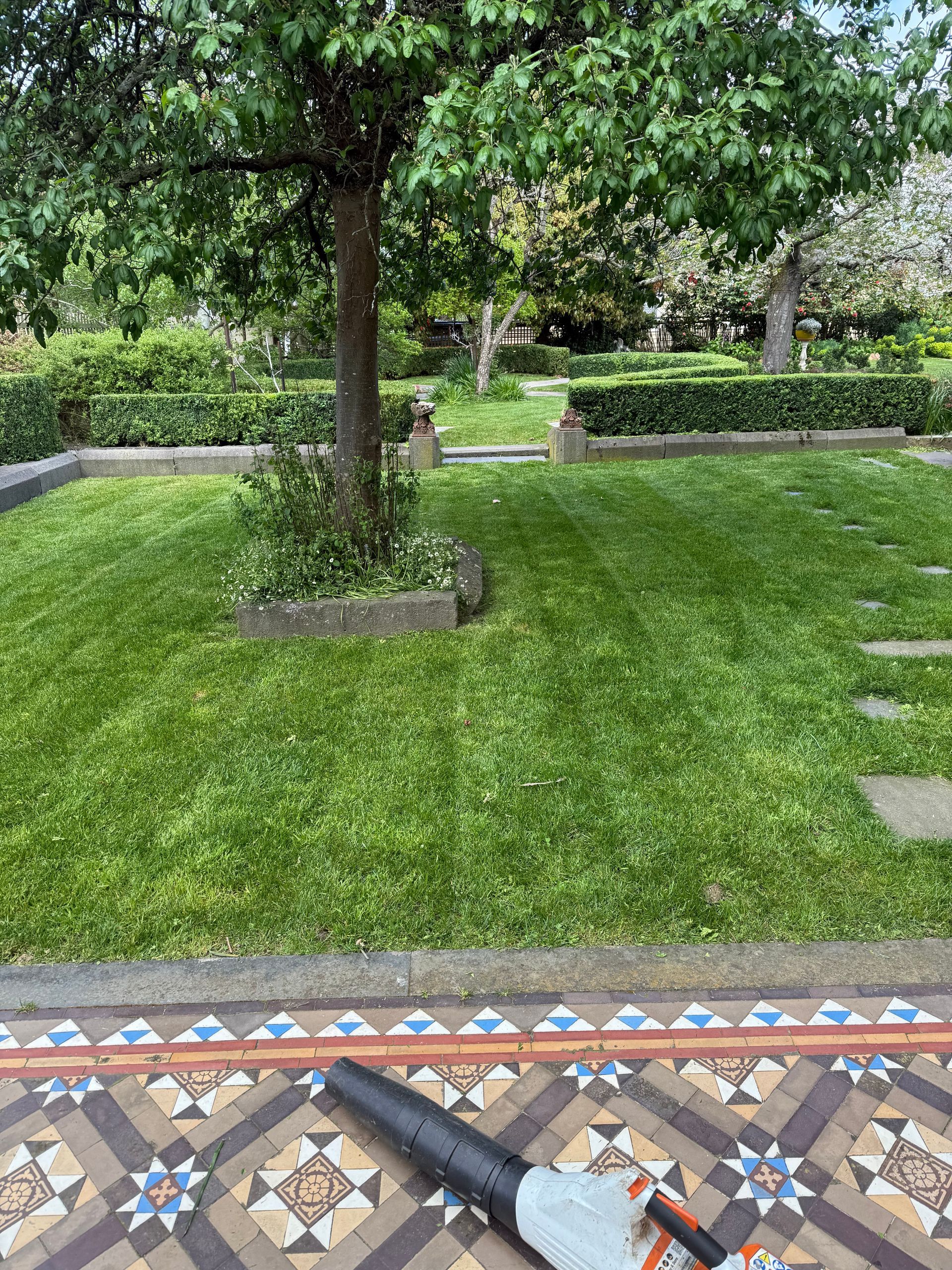 Lawn mowing stripes