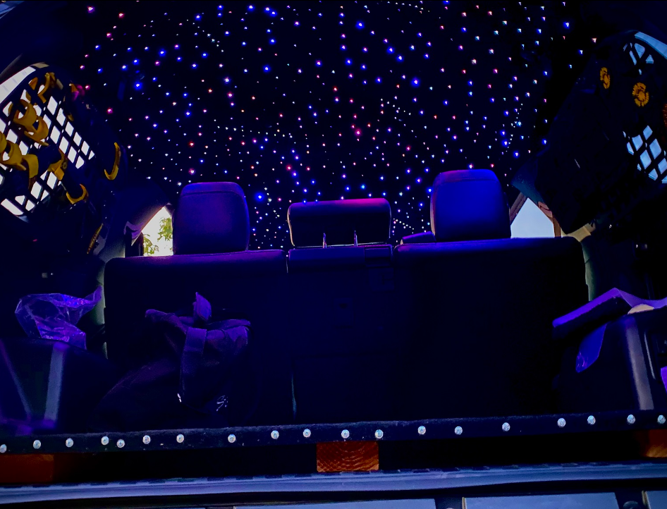 Custom fiber optic star headliner installation in Rancho Cucamonga CA