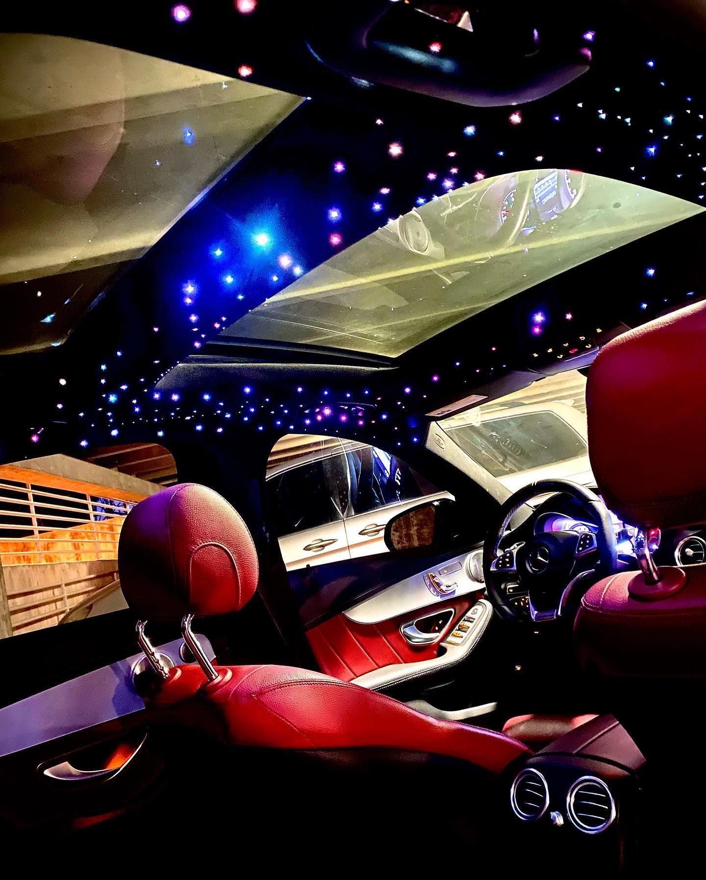 Fiber optic star headliner with custom lighting effects